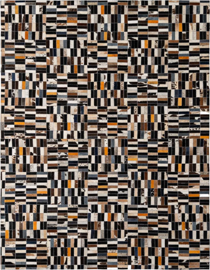 Detail image of 5' 1 x 7' 11 Cowhide - Patchwork Rug