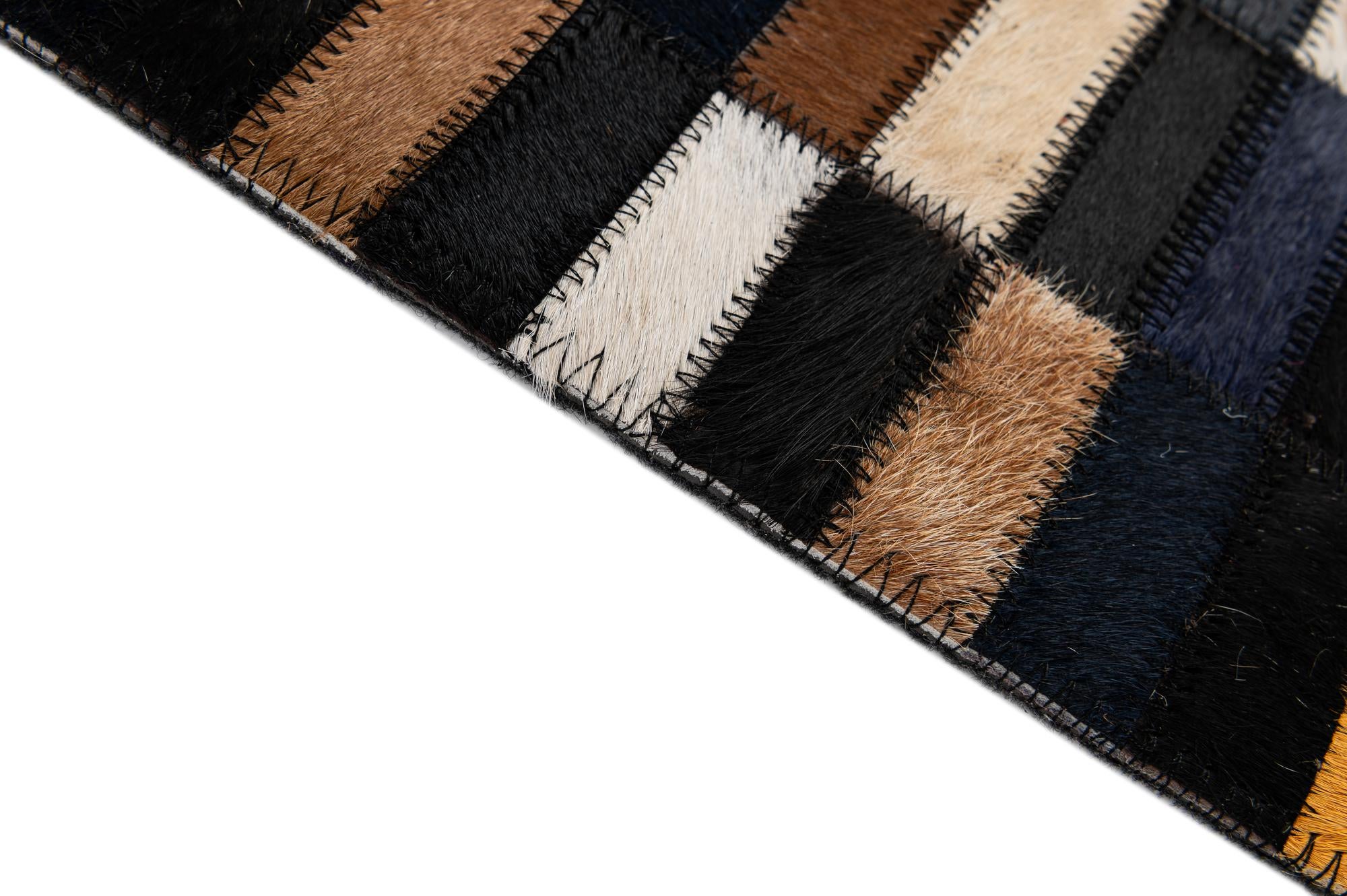 5' 3 x 7' 11 Cowhide - Patchwork Rug