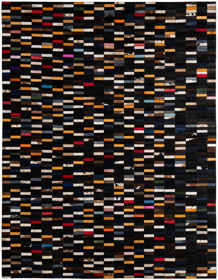 Detail image of 5' 3 x 7' 11 Cowhide - Patchwork Rug