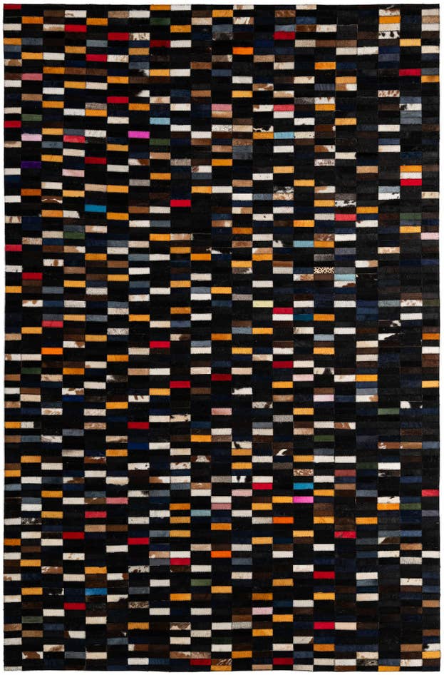 Detail image of 5' 3 x 7' 11 Cowhide - Patchwork Rug