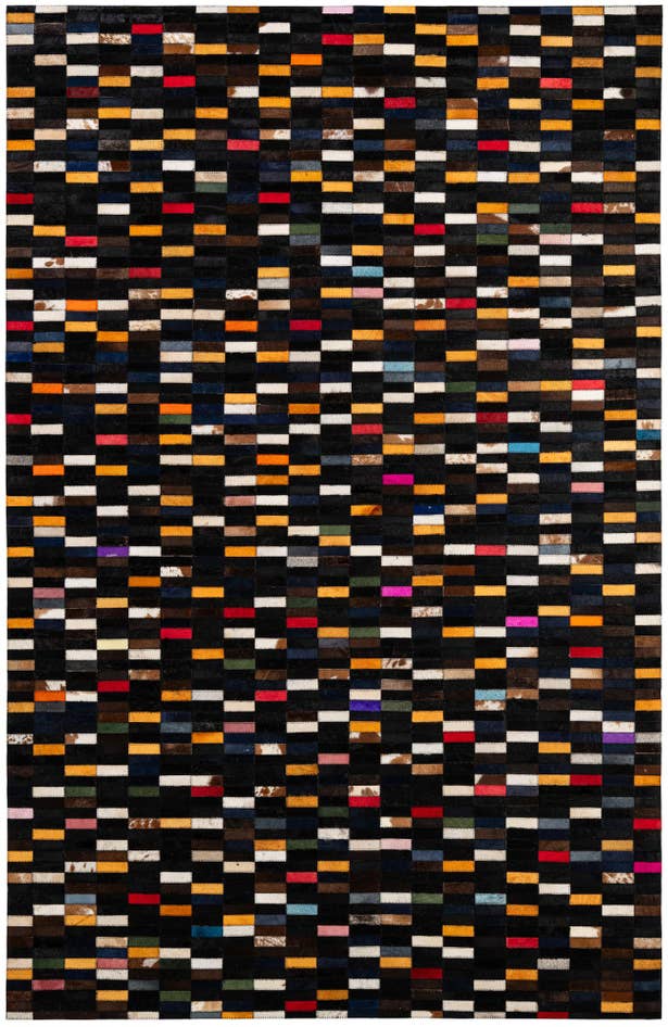 Detail image of 5' 3 x 7' 11 Cowhide - Patchwork Rug