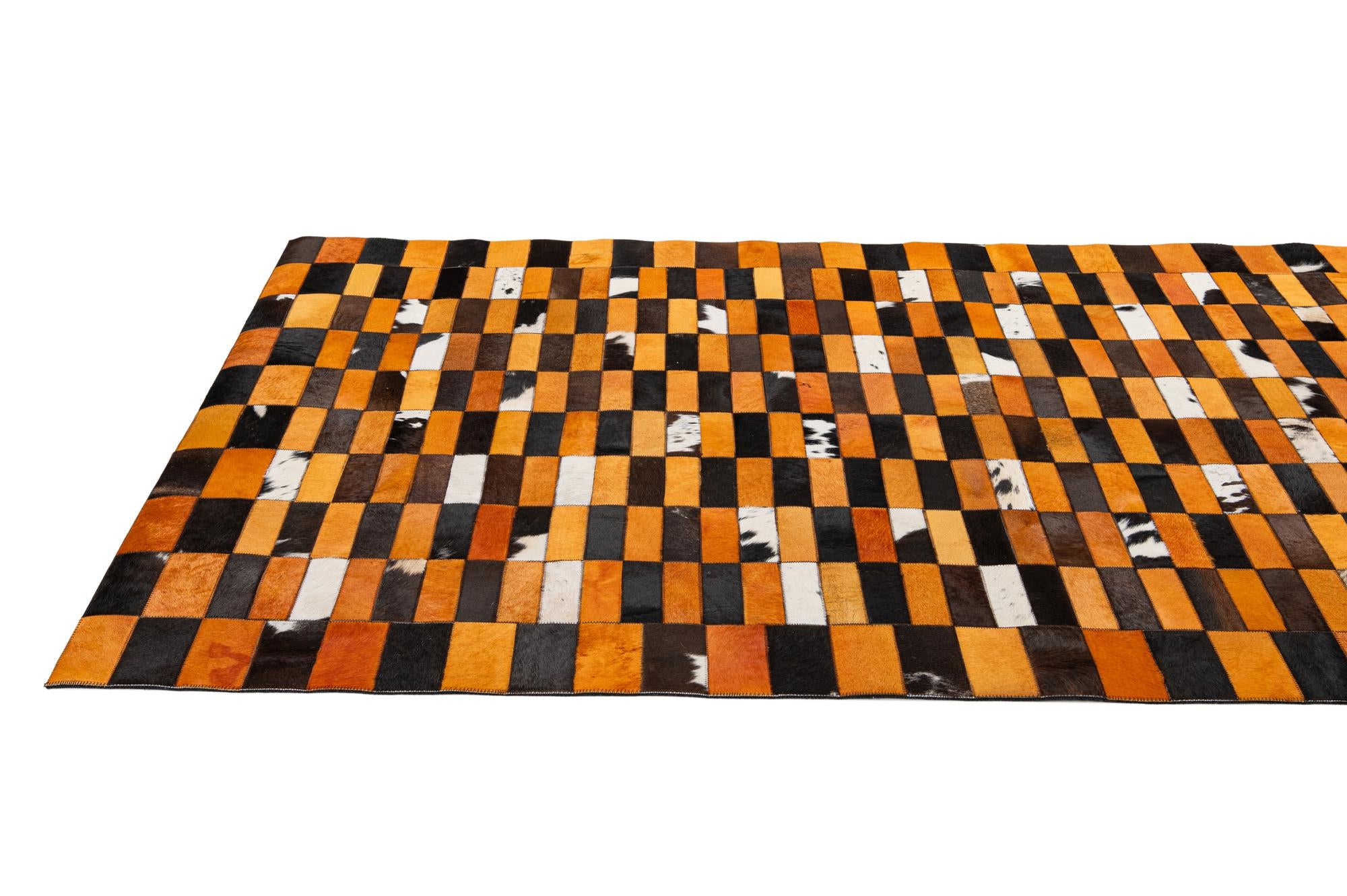 5' 1 x 7' 11 Cowhide - Patchwork Rug