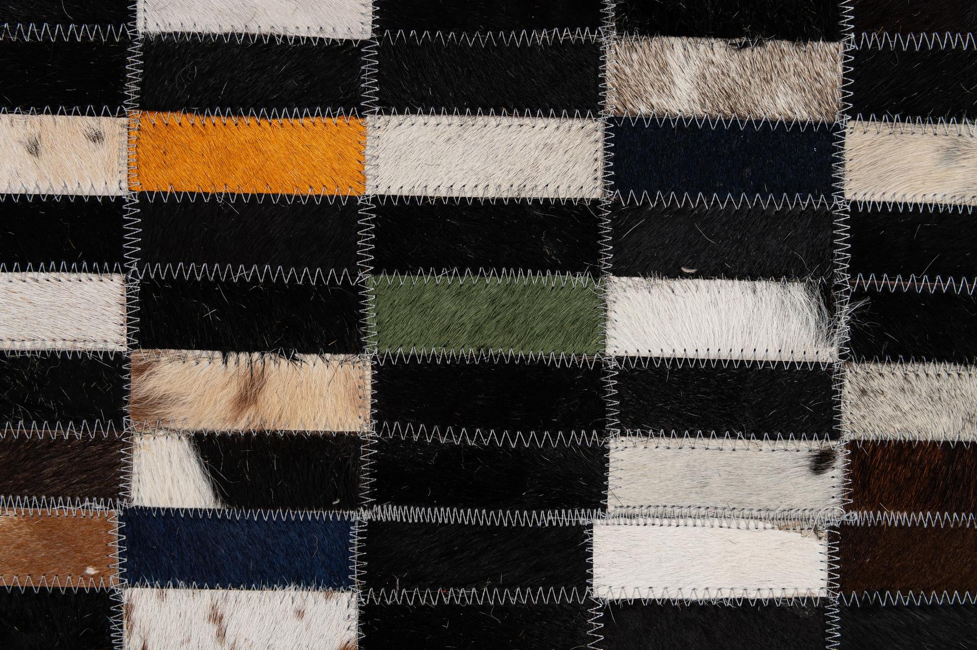 5' 1 x 7' 11 Cowhide - Patchwork Rug