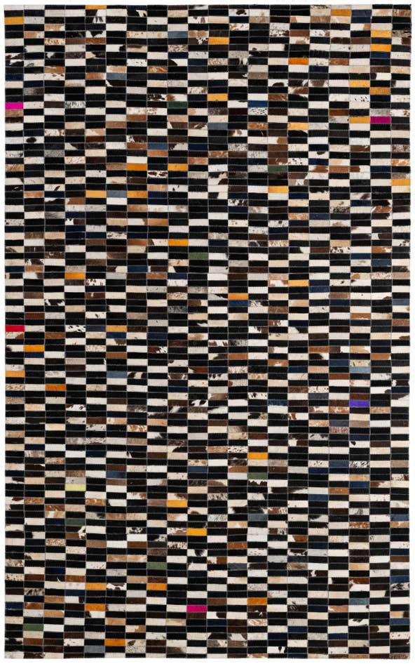 Detail image of 5' 1 x 7' 11 Cowhide - Patchwork Rug