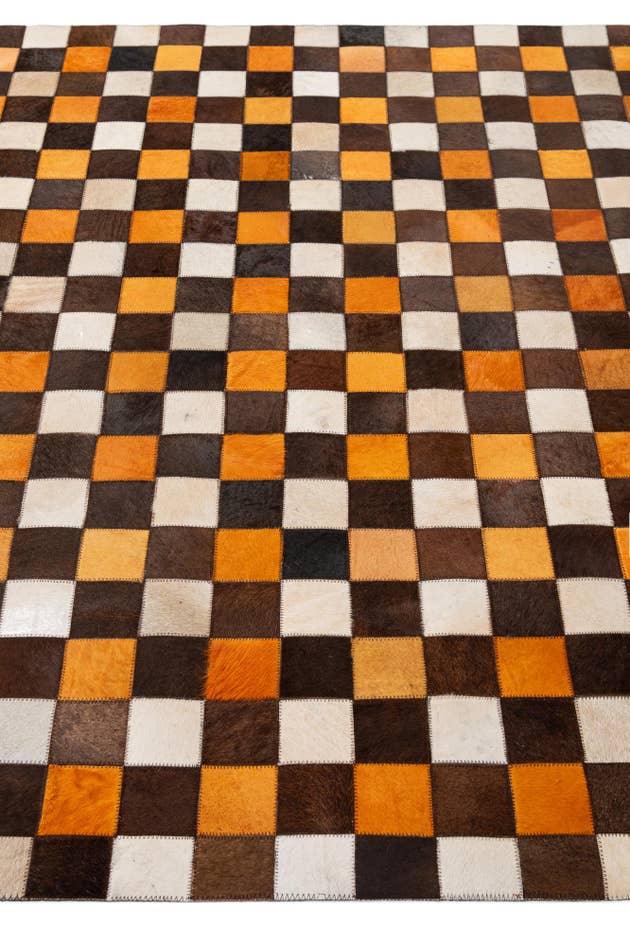 Detail image of 5' 2 x 8' 1 Cowhide - Patchwork Rug