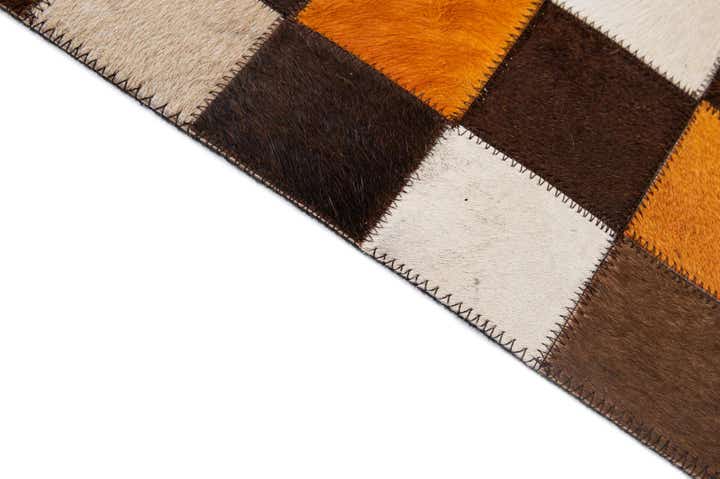 5' 2 x 8' 1 Cowhide - Patchwork Rug