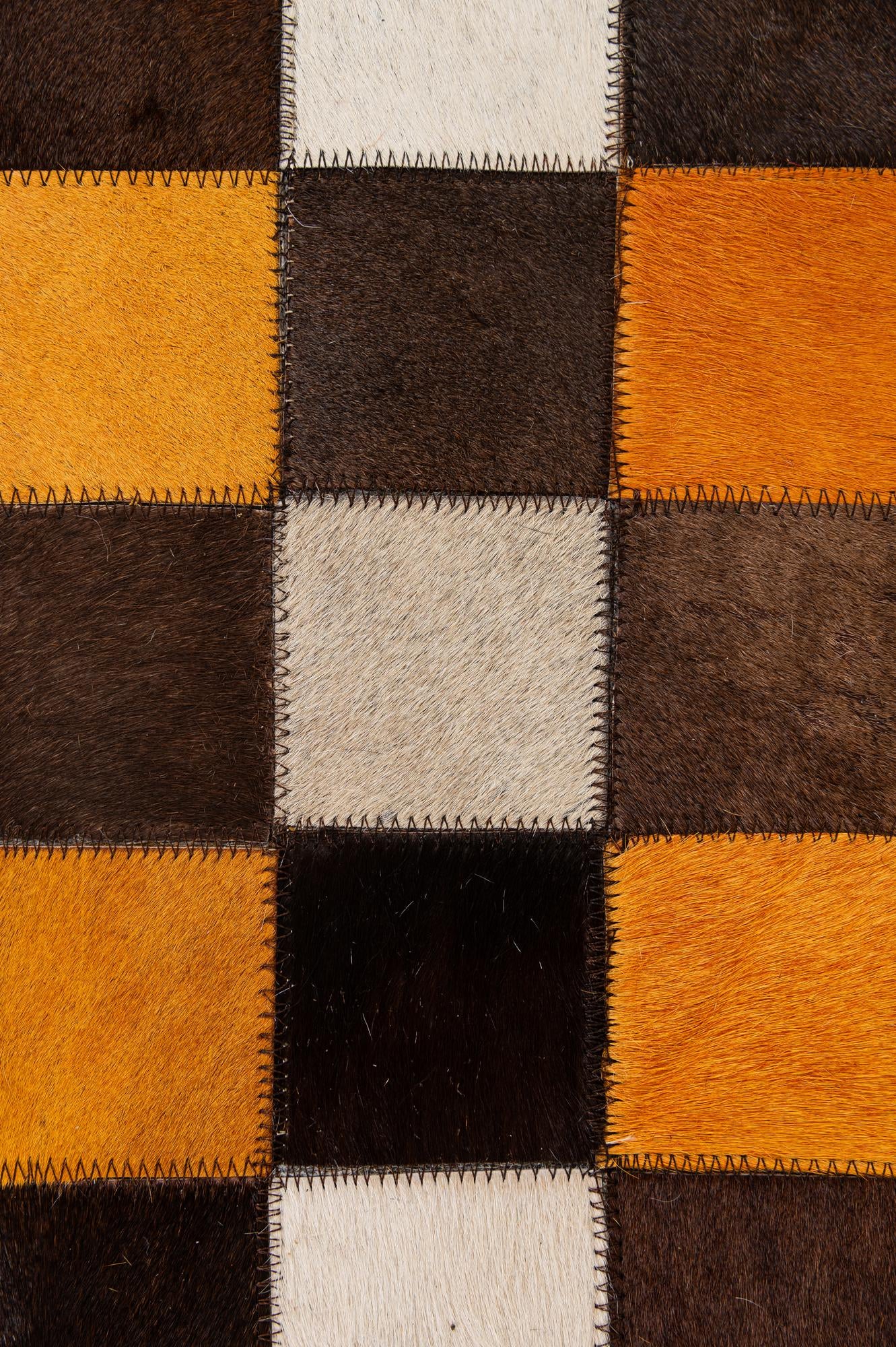 5' 2 x 8' 1 Cowhide - Patchwork Rug