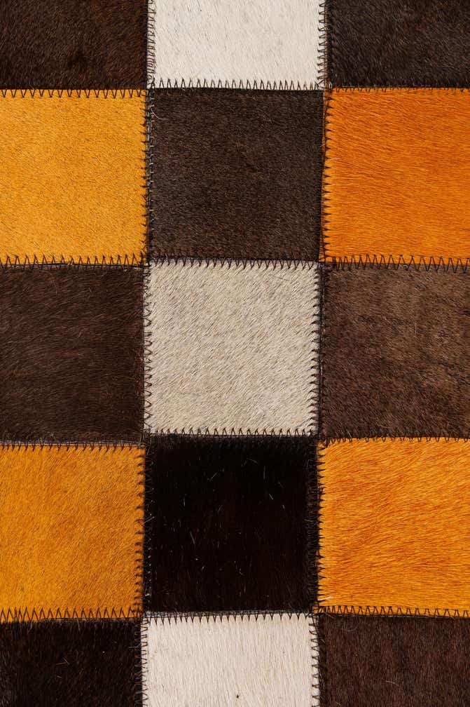 5' 2 x 8' 1 Cowhide - Patchwork Rug