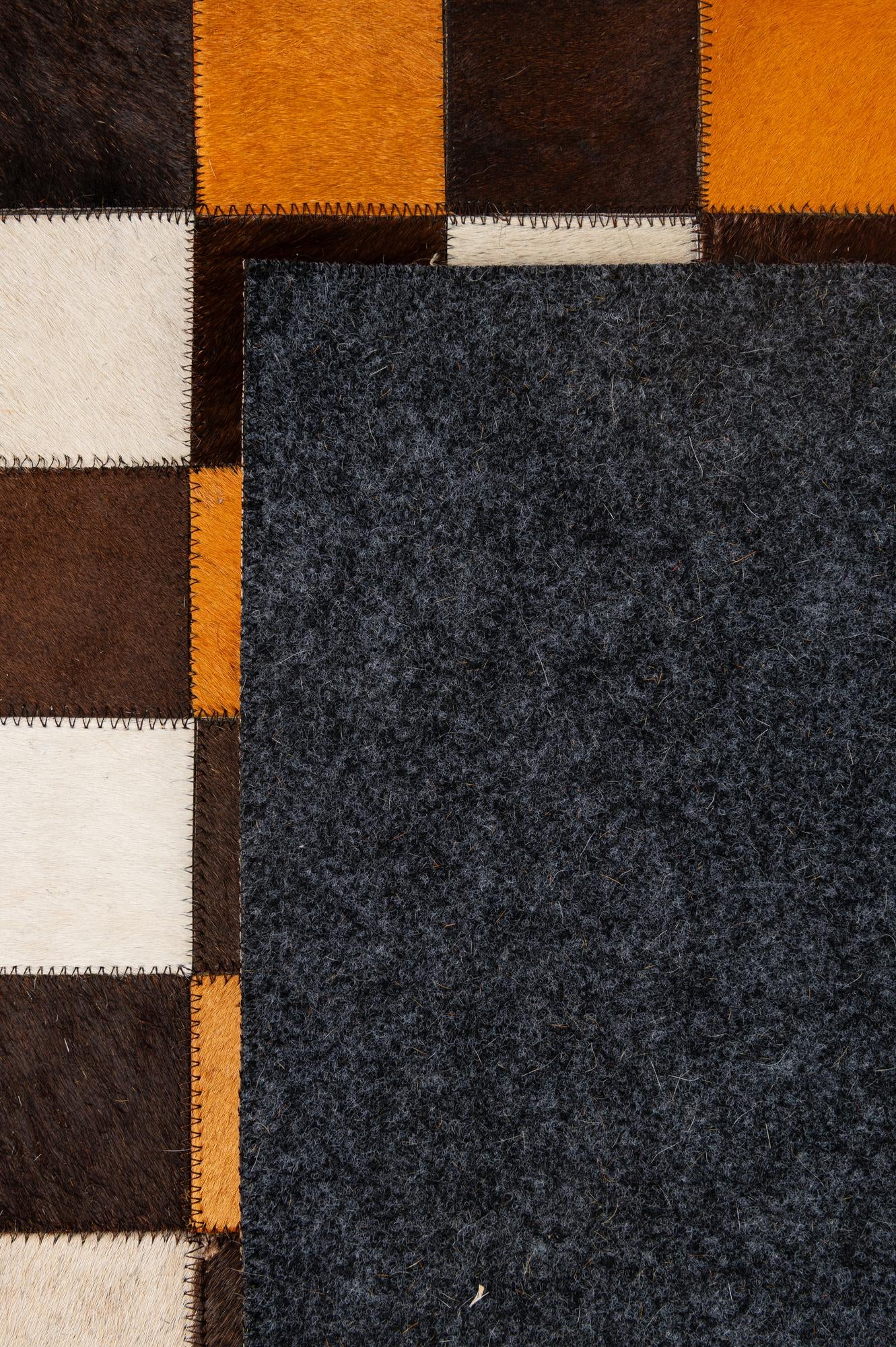 5' 2 x 8' 1 Cowhide - Patchwork Rug