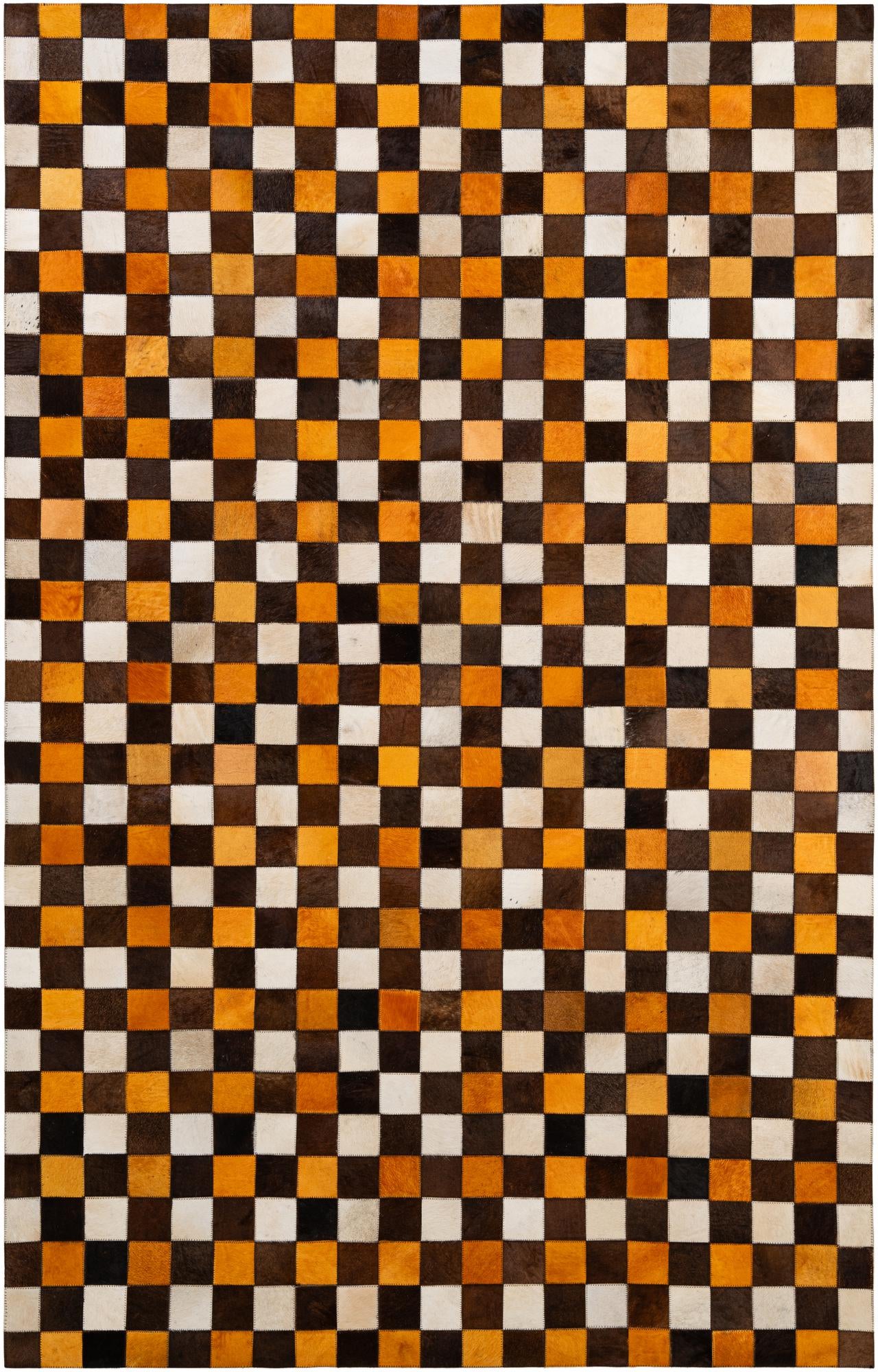 5' 2 x 8' 1 Cowhide - Patchwork Rug