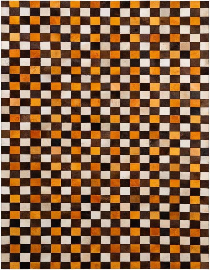 Detail image of 5' 2 x 8' 1 Cowhide - Patchwork Rug