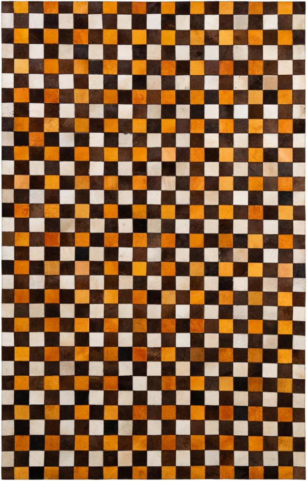 Detail image of 5' 2 x 8' 1 Cowhide - Patchwork Rug