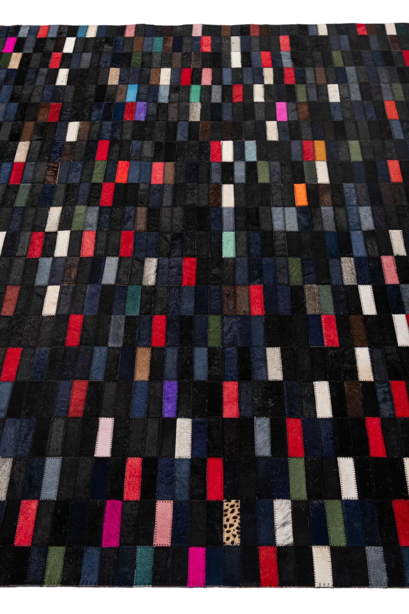 5' 3 x 8' Cowhide - Patchwork Rug