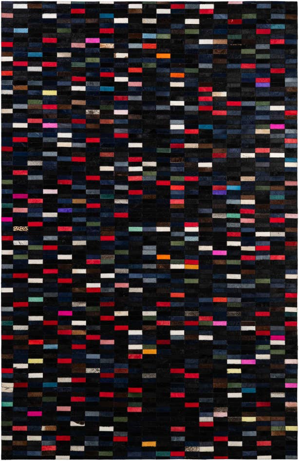Detail image of 5' 3 x 8' Cowhide - Patchwork Rug