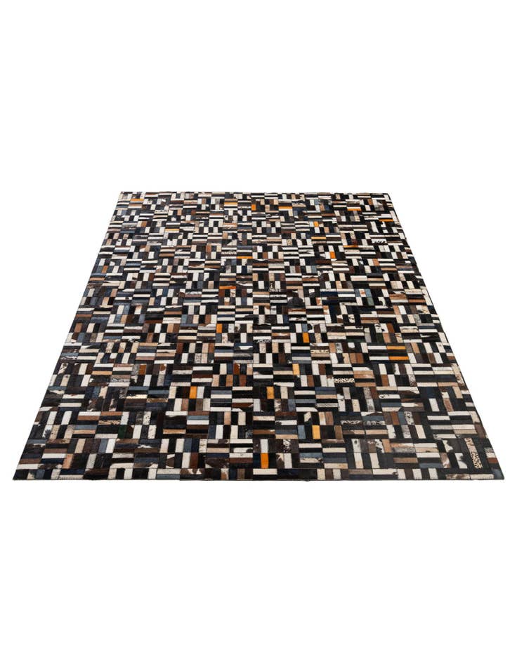 Detail image of 5' 1 x 8' 1 Cowhide - Patchwork Rug