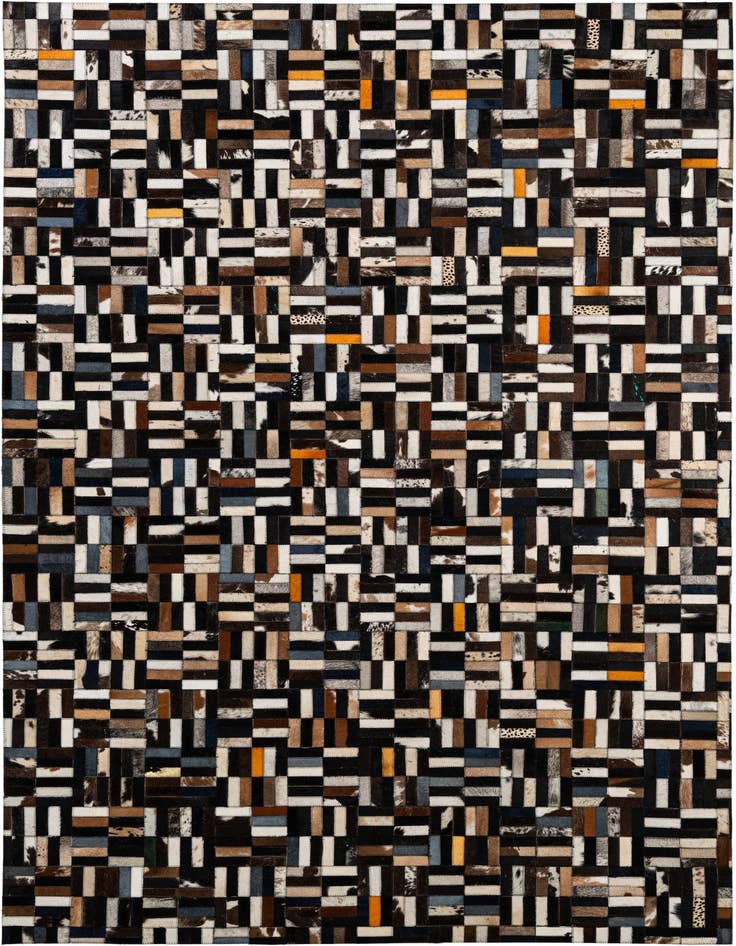 Detail image of 5' 1 x 8' 1 Cowhide - Patchwork Rug