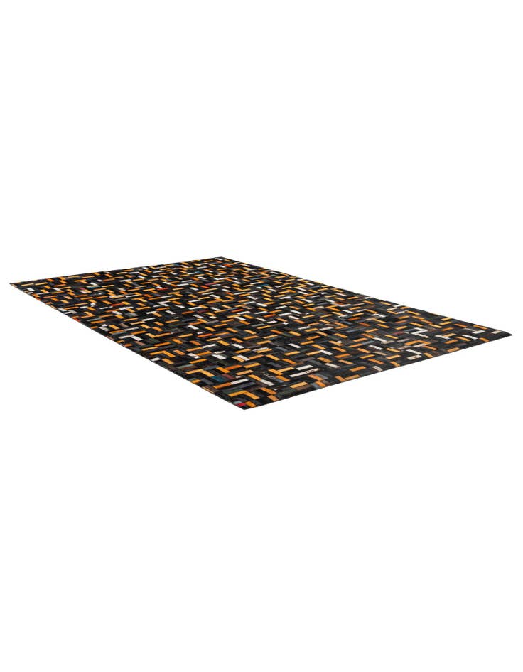Detail image of 5' 2 x 8' Cowhide - Patchwork Rug