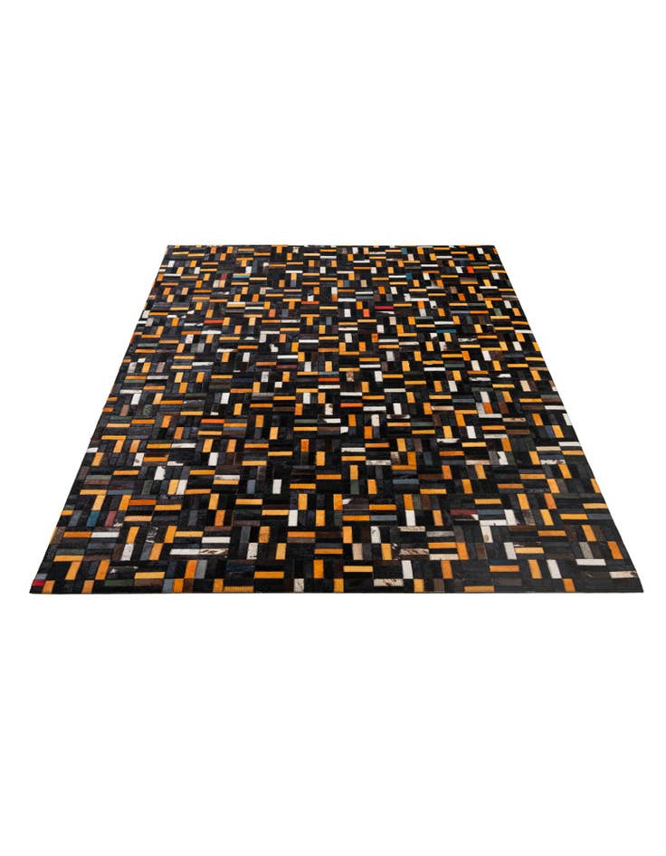 Detail image of 5' 2 x 8' Cowhide - Patchwork Rug