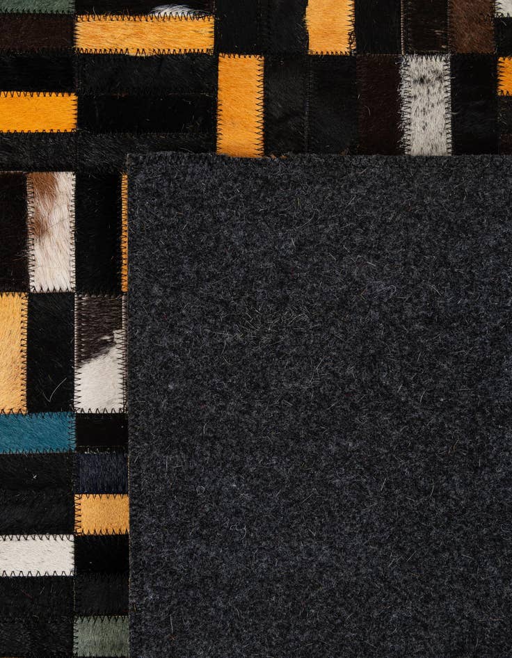Detail image of 5' 2 x 8' Cowhide - Patchwork Rug
