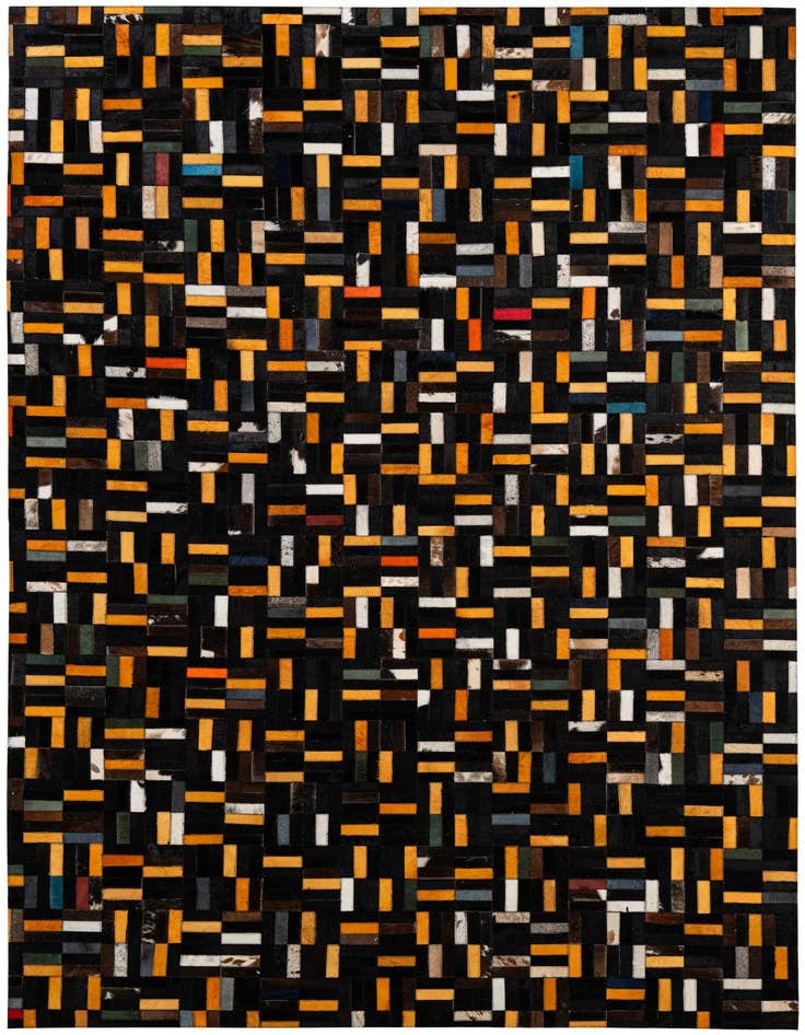 Detail image of 5' 2 x 8' Cowhide - Patchwork Rug