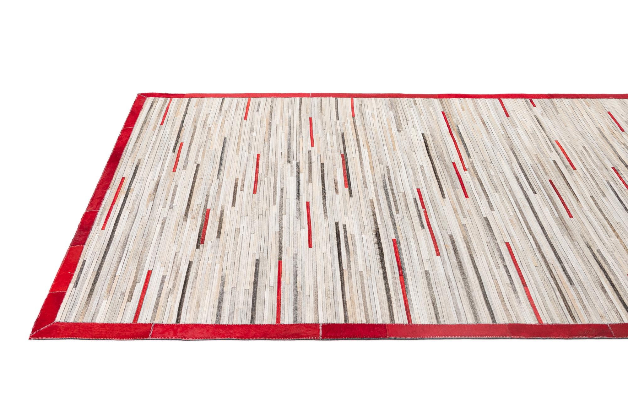 5' 3 x 8' 2 Cowhide - Patchwork Rug