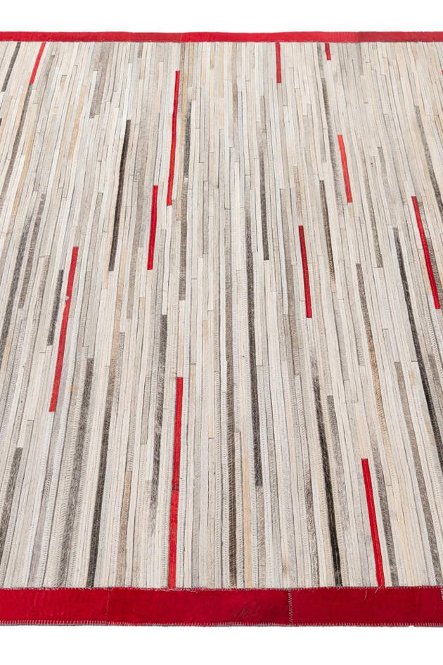 Detail image of 5' 3 x 8' 2 Cowhide - Patchwork Rug