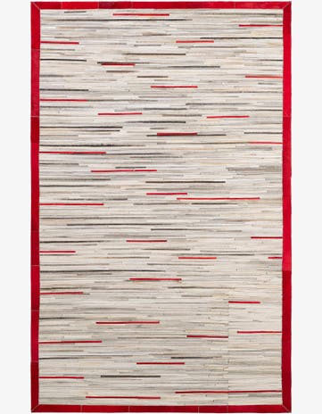 5' 3 x 8' 2 Cowhide - Patchwork Rug