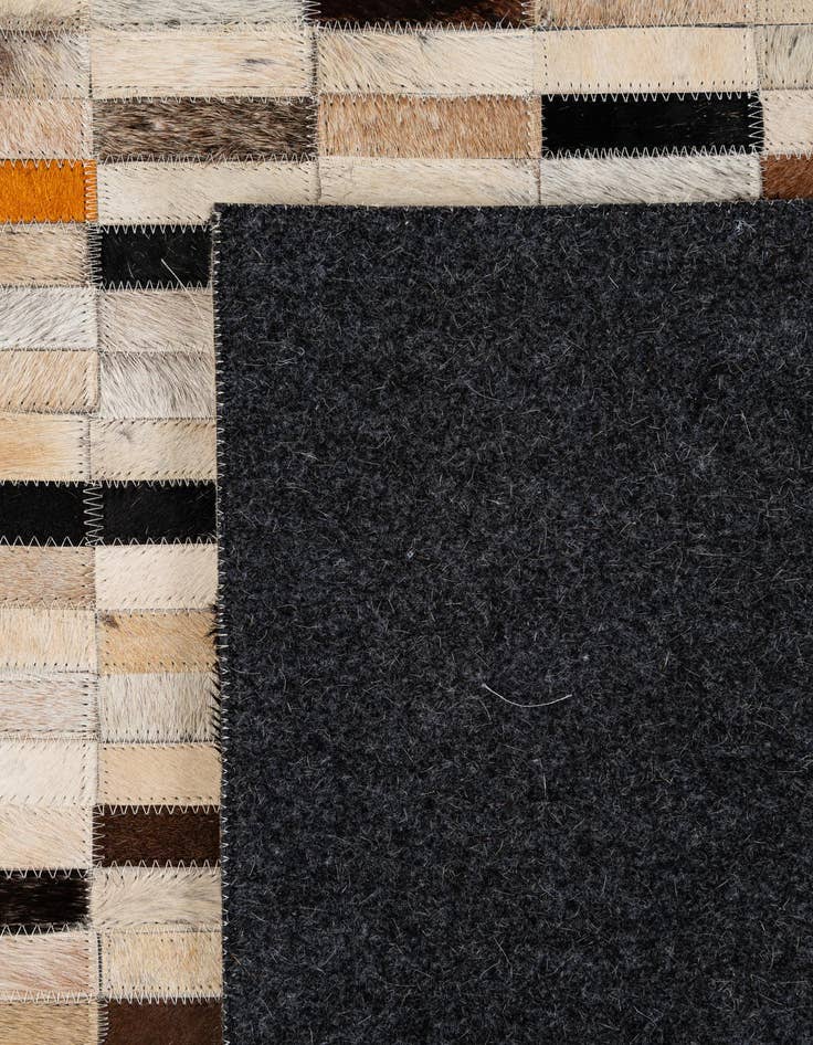 Detail image of 4' 11 x 7' 11 Cowhide - Patchwork Rug