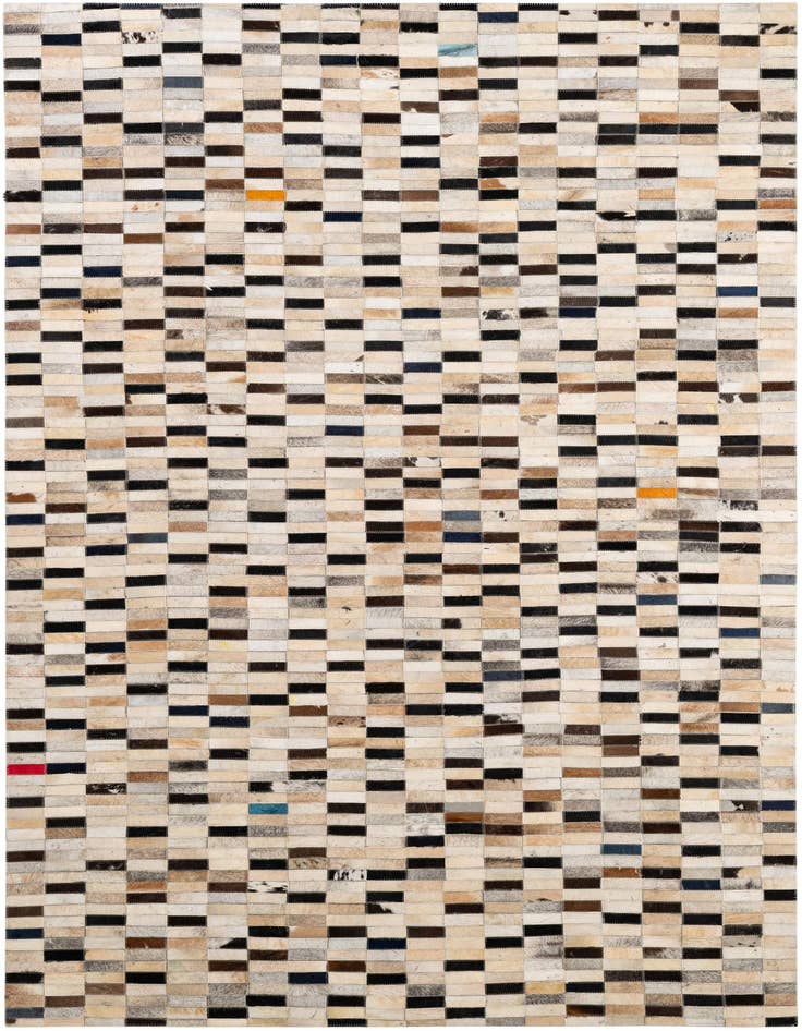 Detail image of 4' 11 x 7' 11 Cowhide - Patchwork Rug