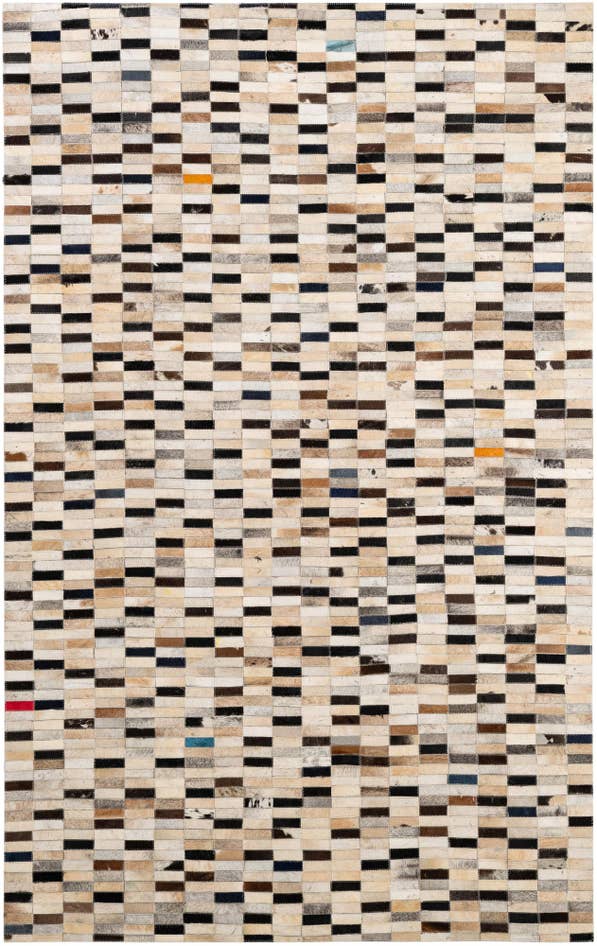 Detail image of 4' 11 x 7' 11 Cowhide - Patchwork Rug