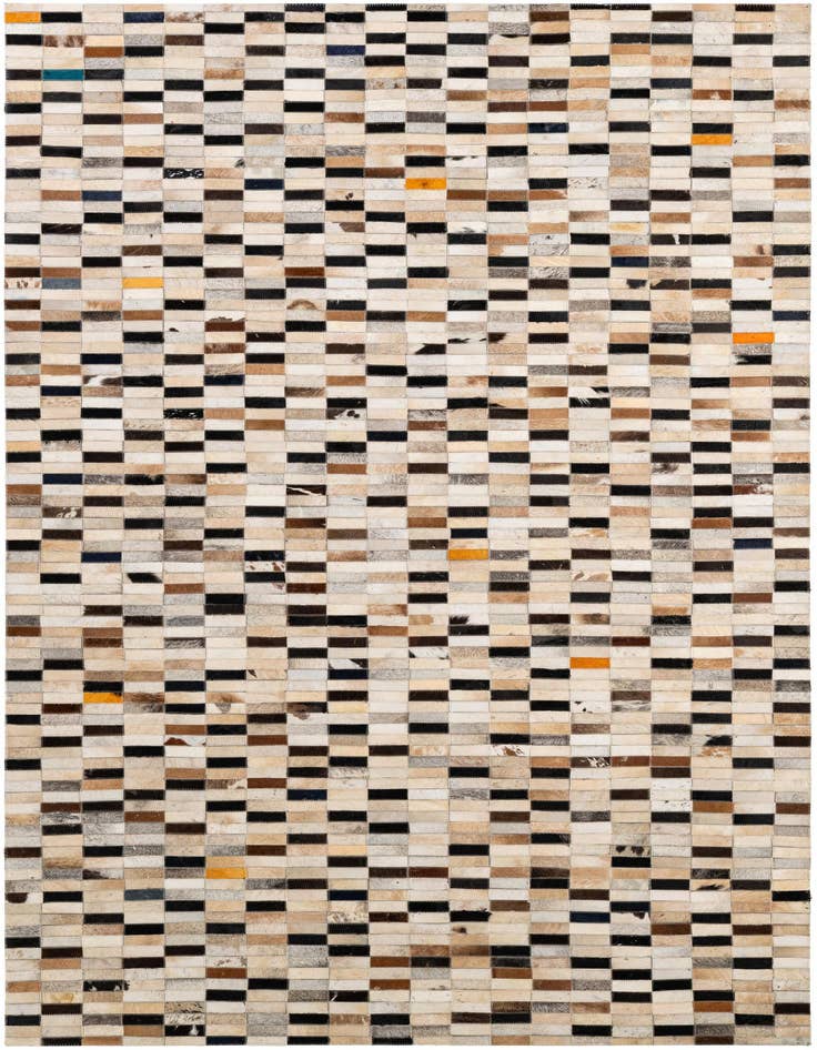 Detail image of 5' 1 x 8' Cowhide - Patchwork Rug