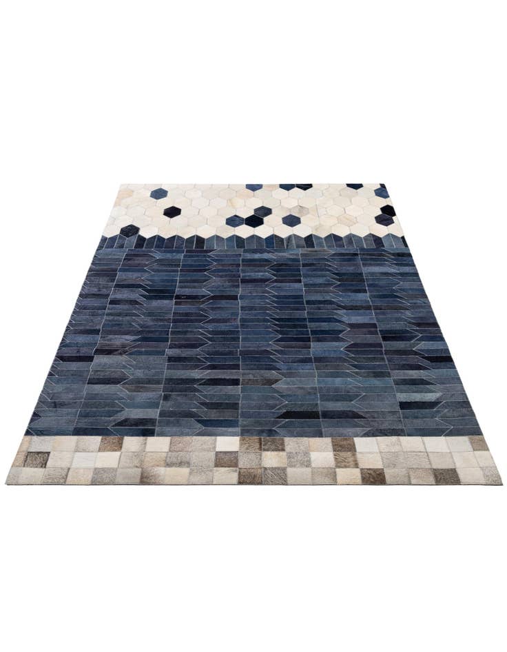 Detail image of 5' 1 x 8' Cowhide - Patchwork Rug