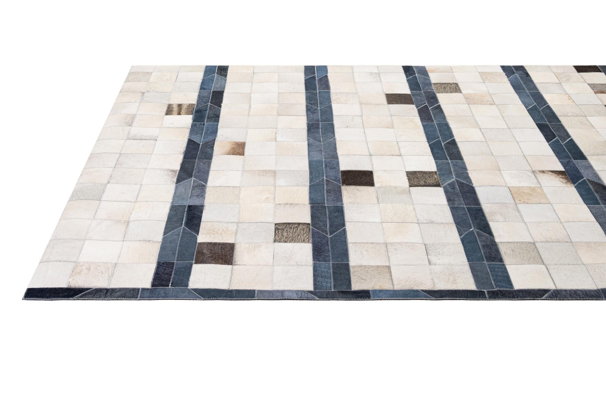 5' 1 x 7' 11 Cowhide - Patchwork Rug