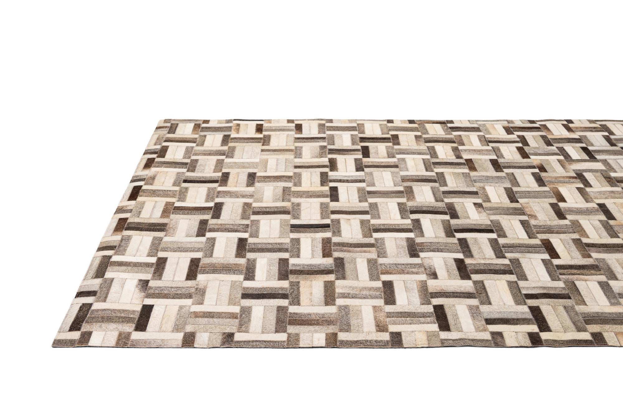 5' 5 x 8' 2 Cowhide - Patchwork Rug