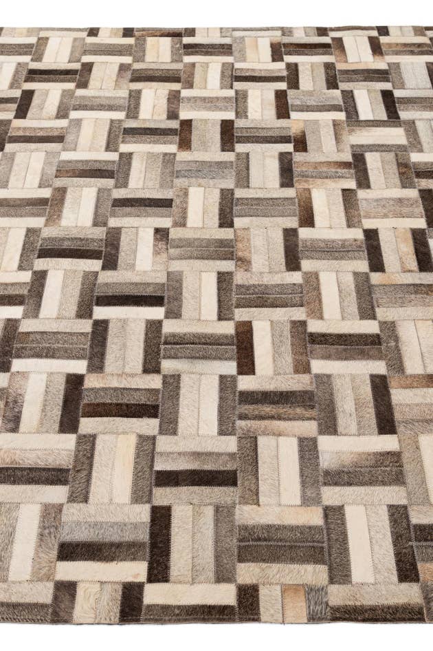 Detail image of 5' 5 x 8' 2 Cowhide - Patchwork Rug