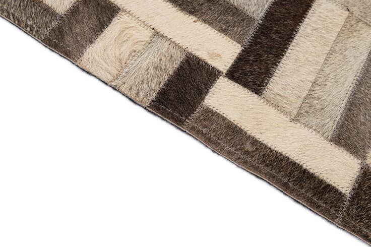 Detail image of 5' 5 x 8' 2 Cowhide - Patchwork Rug