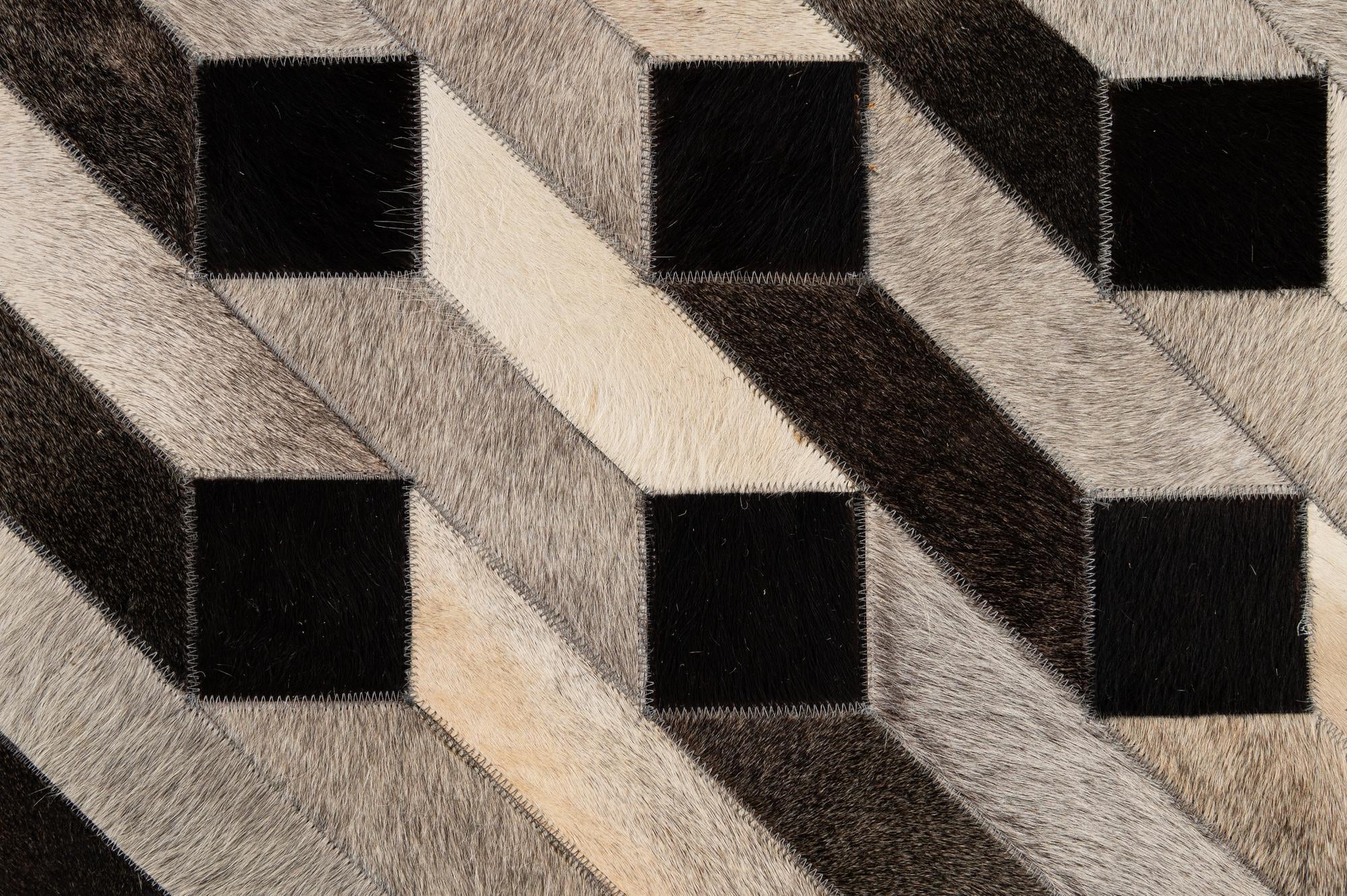 5' 2 x 8' 2 Cowhide - Patchwork Rug