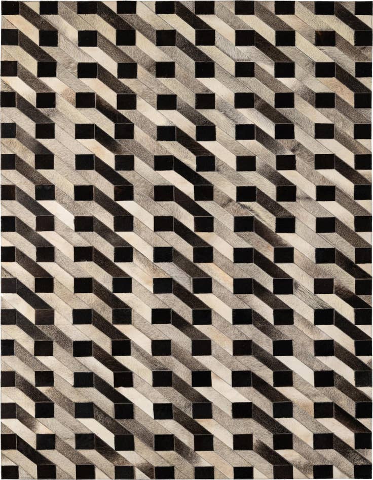 Detail image of 5' 2 x 8' 2 Cowhide - Patchwork Rug