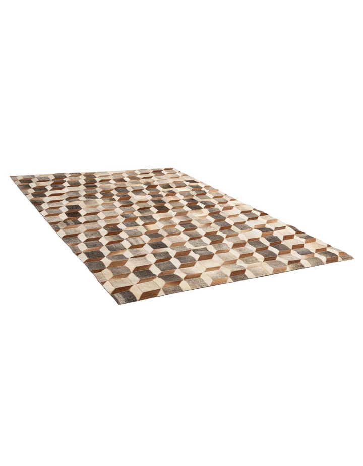 5' 2 x 7' 10 Cowhide - Patchwork Rug