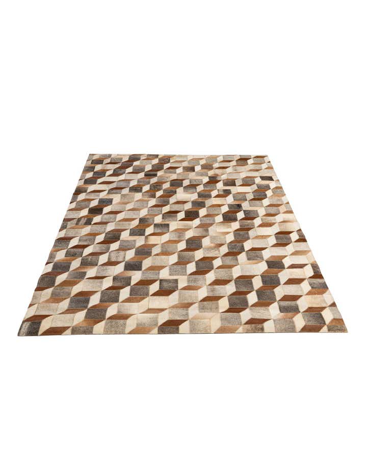 5' 2 x 7' 10 Cowhide - Patchwork Rug