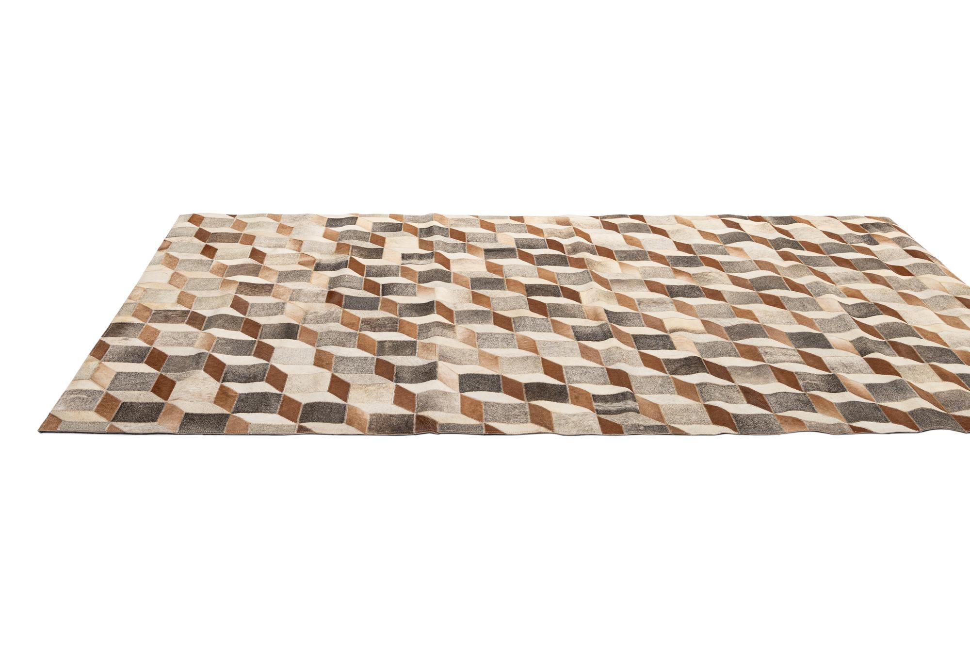5' 2 x 7' 10 Cowhide - Patchwork Rug