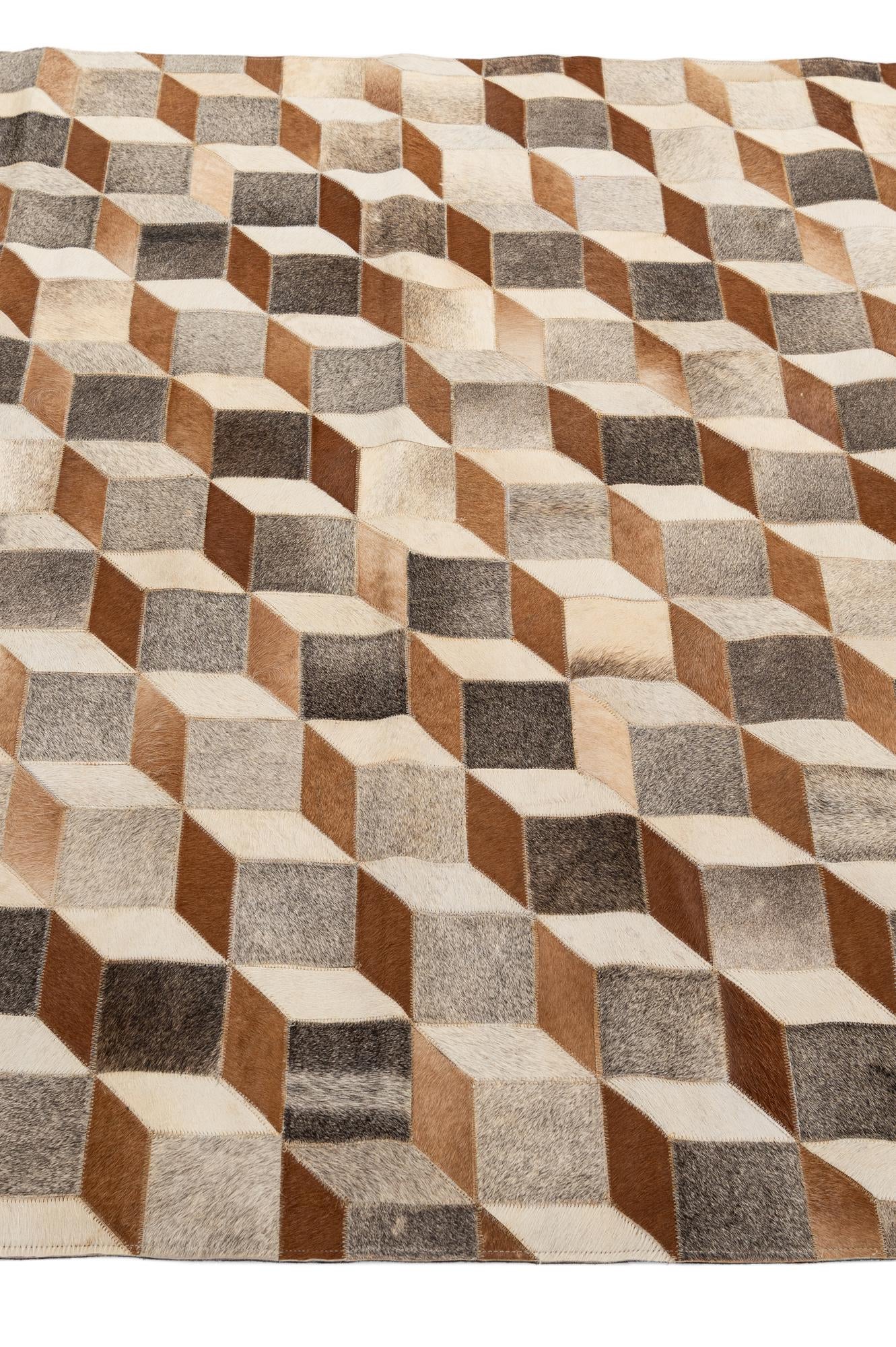 5' 2 x 7' 10 Cowhide - Patchwork Rug