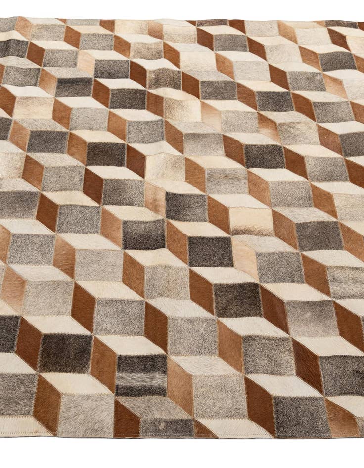 Detail image of 5' 2 x 7' 10 Cowhide - Patchwork Rug