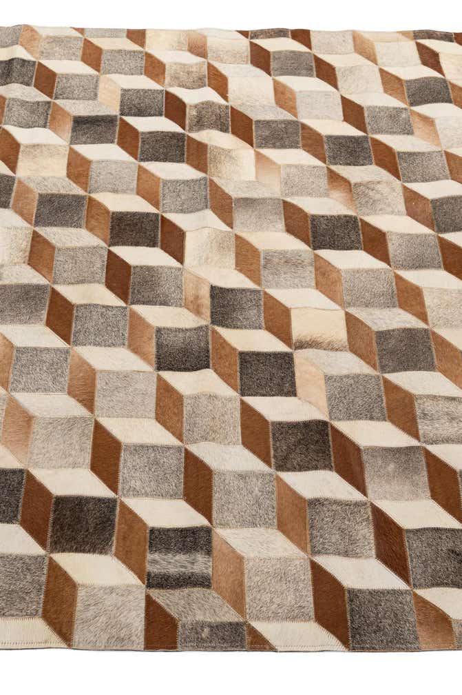 5' 2 x 7' 10 Cowhide - Patchwork Rug