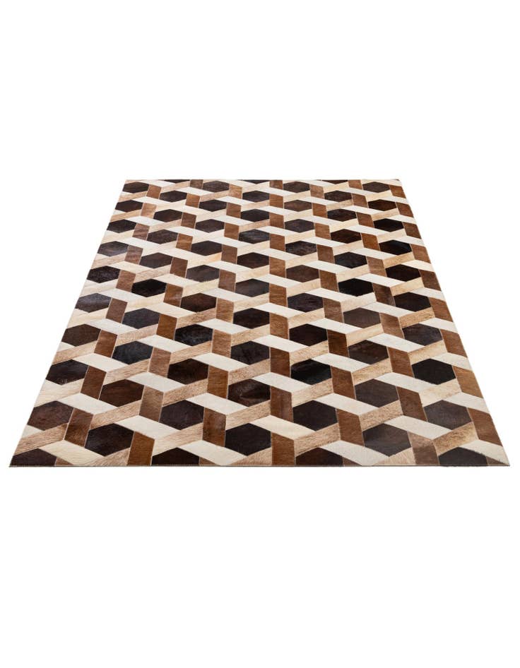 Detail image of 5' 2 x 7' 11 Cowhide - Patchwork Rug