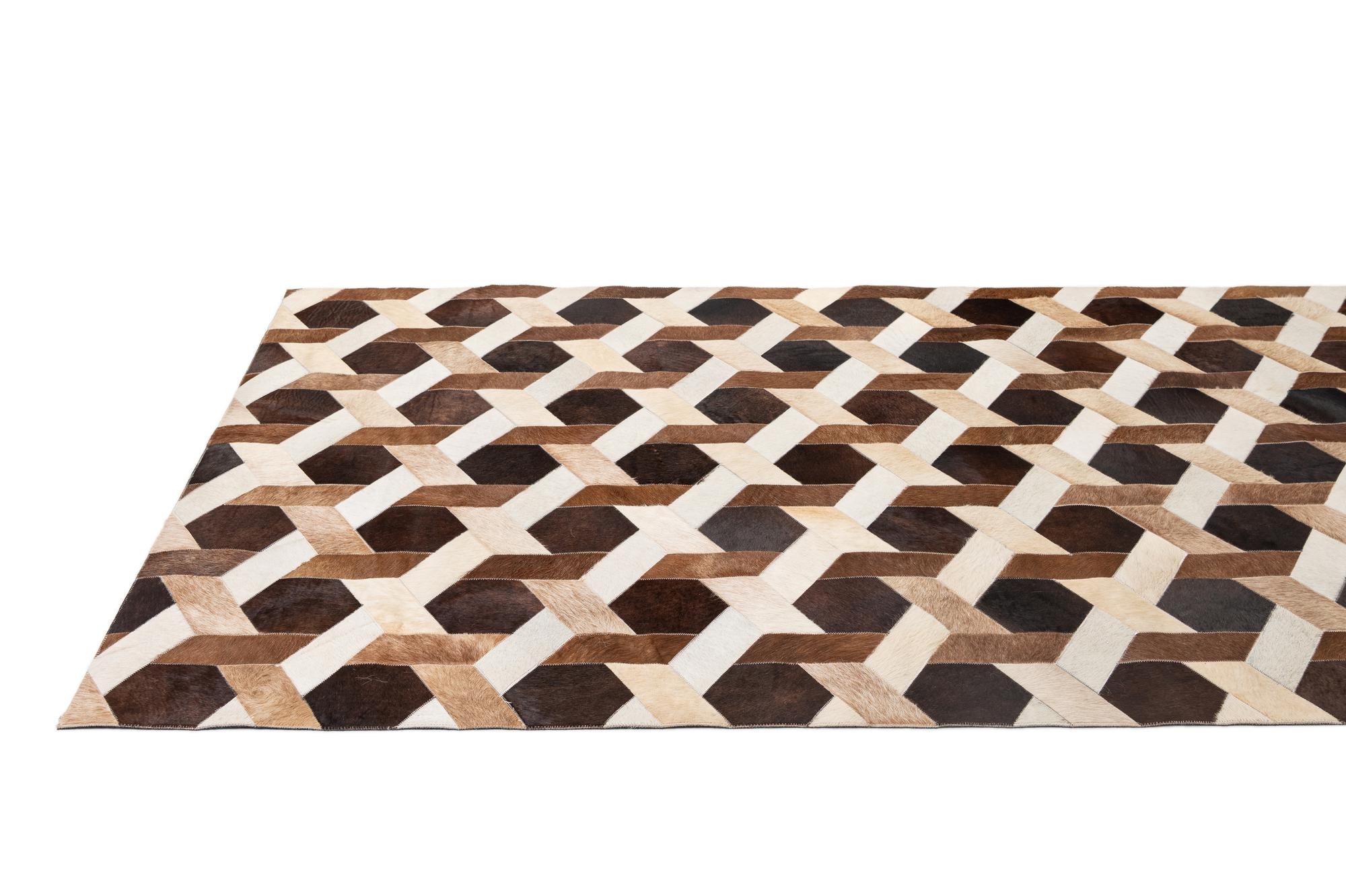 5' 2 x 7' 11 Cowhide - Patchwork Rug