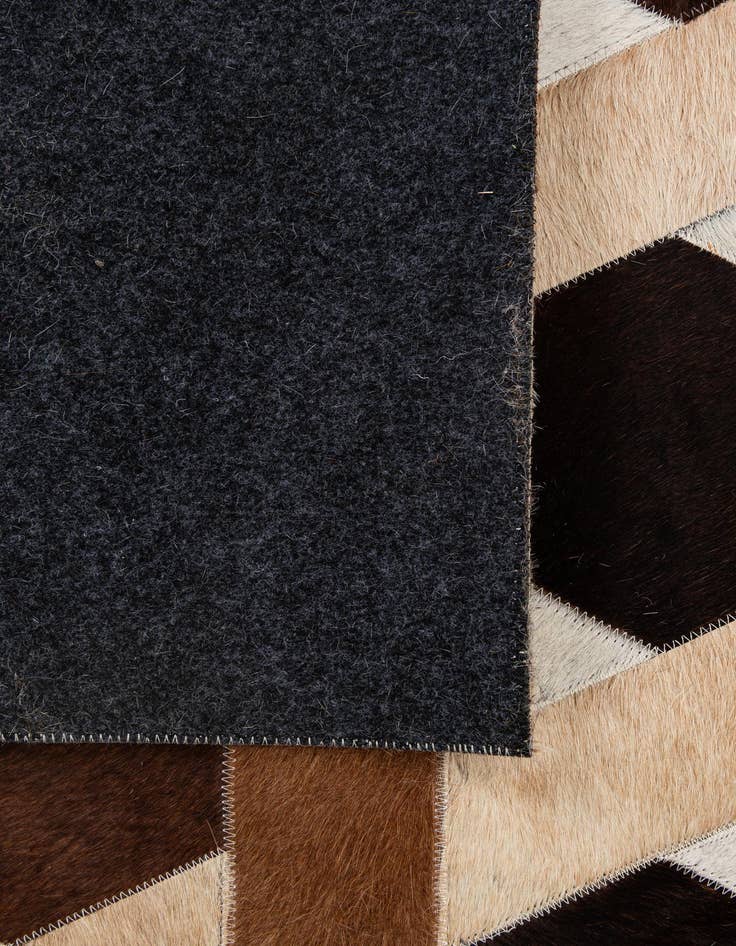 Detail image of 5' 2 x 7' 11 Cowhide - Patchwork Rug