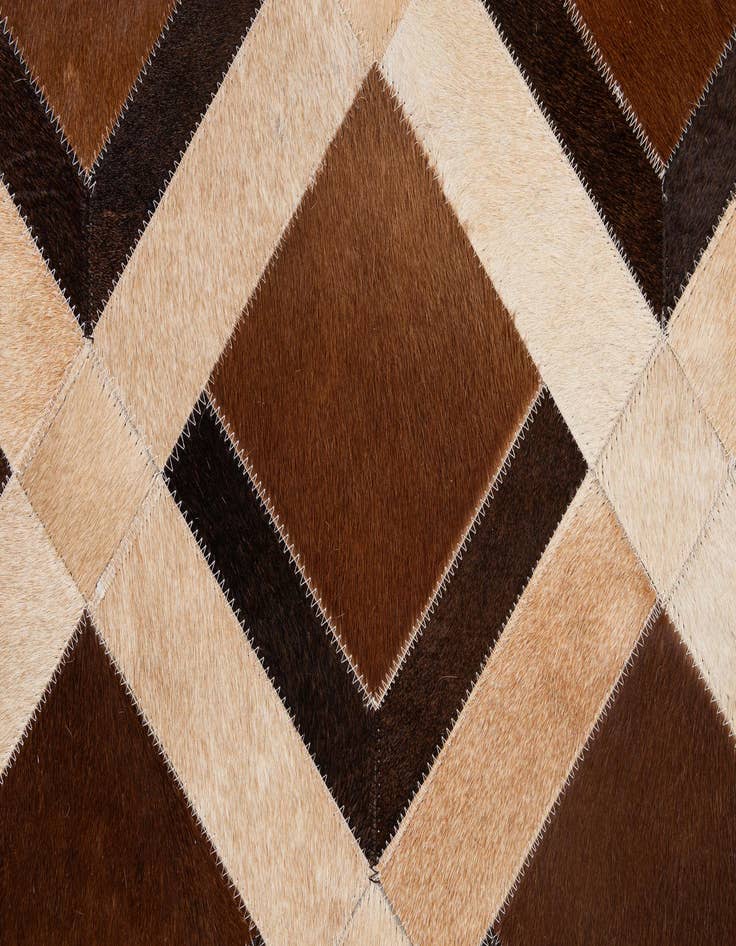 Detail image of 5' 2 x 8' Cowhide - Patchwork Rug