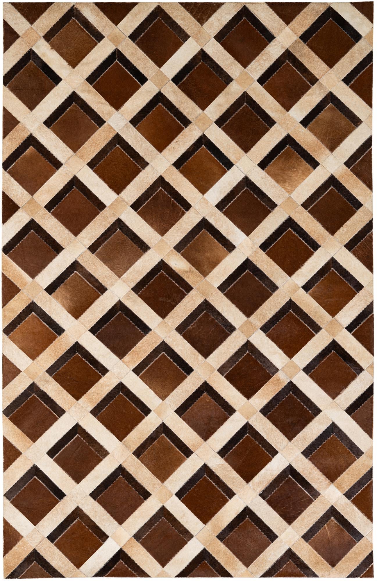 5' 2 x 8' Cowhide - Patchwork Rug