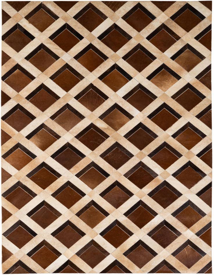 Detail image of 5' 2 x 8' Cowhide - Patchwork Rug